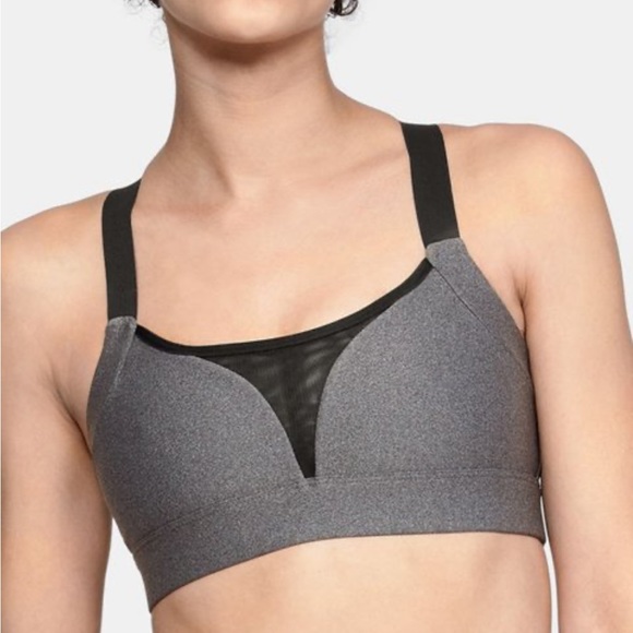 Under Armour Other - Under Armour Charcoal Heather Four Way Stretch Sports Bra Size M